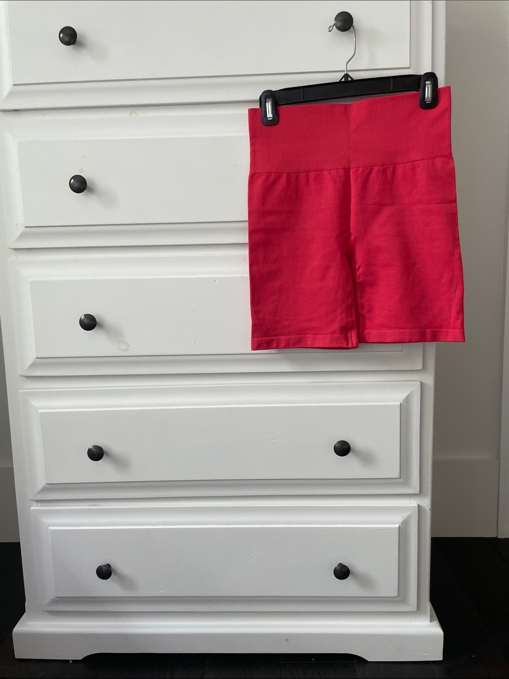 Aritzia TNA Women's High-Waist Athletic Bike Shorts in Red